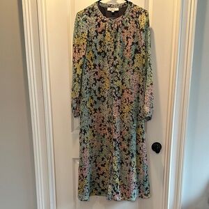 Women’s Loft Floral Button Down Dress, Size 6
